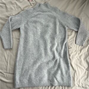 Zara Light Gray Cowl Neck Sweater Dress